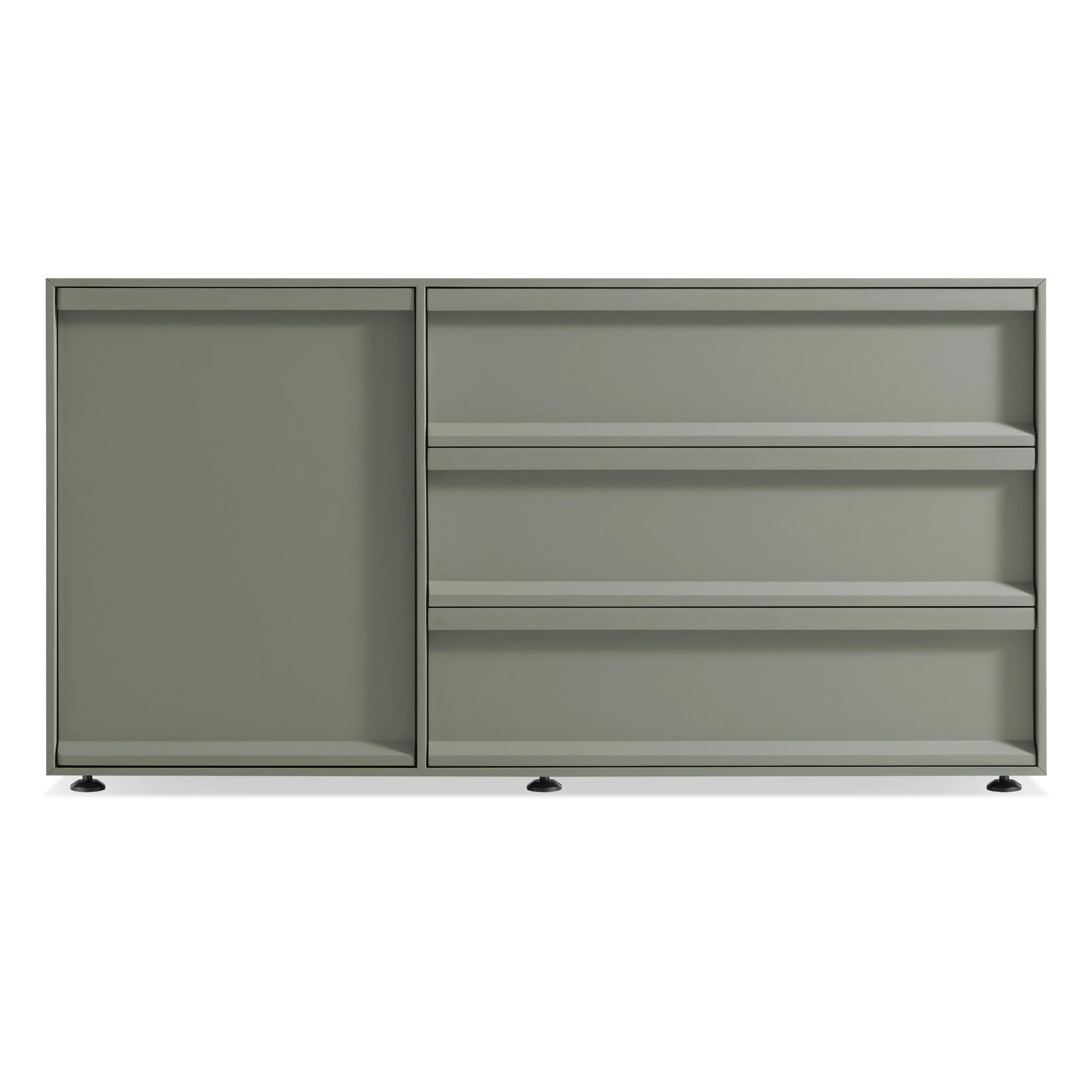 Modern Putty Wood Dresser with Soft-Close Drawers for Living Room