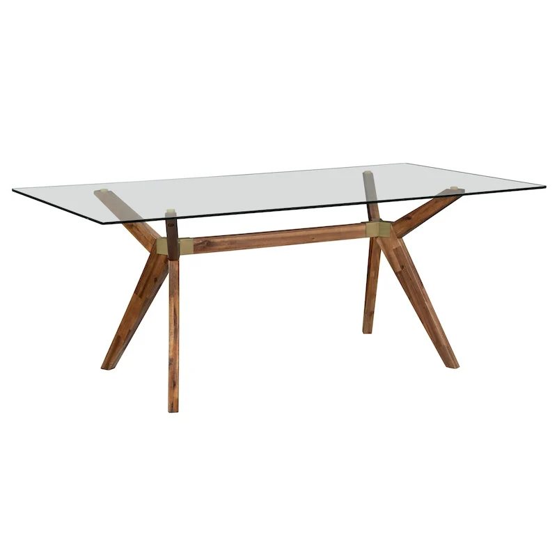 Waldorf Modern Glass Dining Table