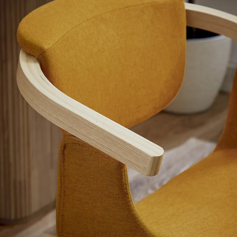 Modern Swivel Dining Chair, Upholstered Seat, 360-Degree Rotation, Mid-Century Style