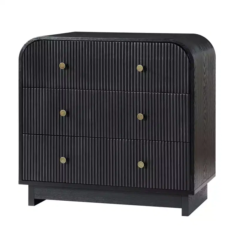 Ernest 27 Tall 3-Drawer End Tbale|Hulala Home-WALNUT