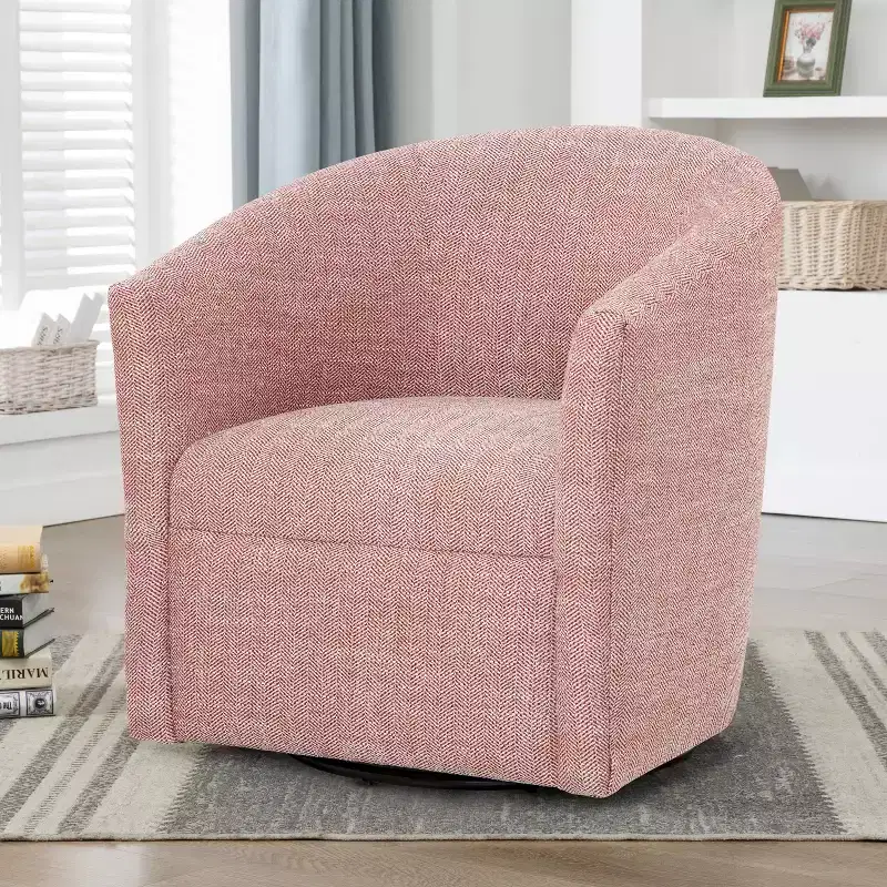 Lynton Swivel Accent Chair, Modern Upholstered 360° Swivel Chair for Living Room