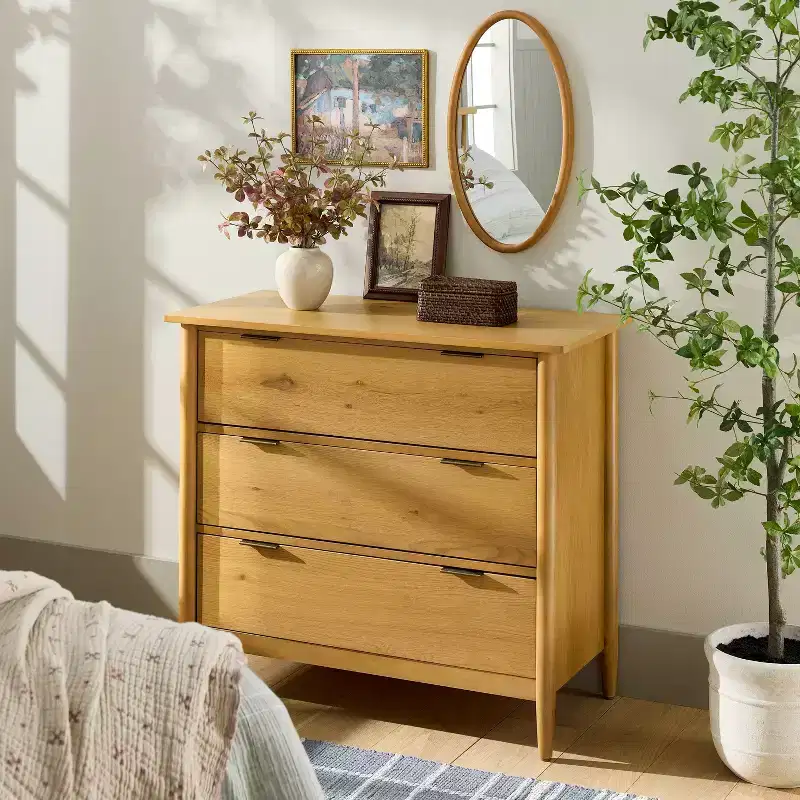 3 Drawer Modern Wood Dresser - Hearth & Hand with Magnolia
