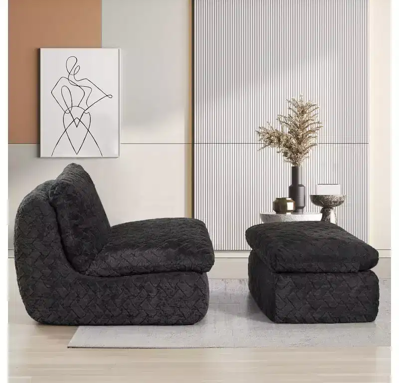 Full Compression Swivel Sofa Chair with Ottoman