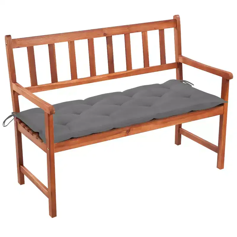 Patio Bench with Cushion 47.2 Solid Acacia Wood