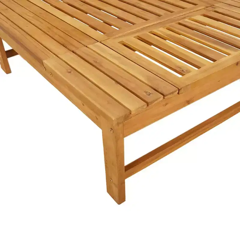 vidaXL Sun Lounger Solid Acacia wood Standard