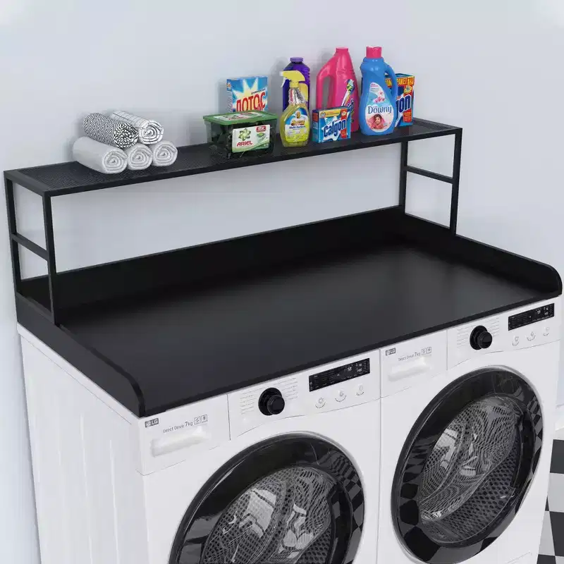 GDLF Washer Dryer Countertop Laundry Guard with Laundry Room Shelf, 27.55 D x 54 W