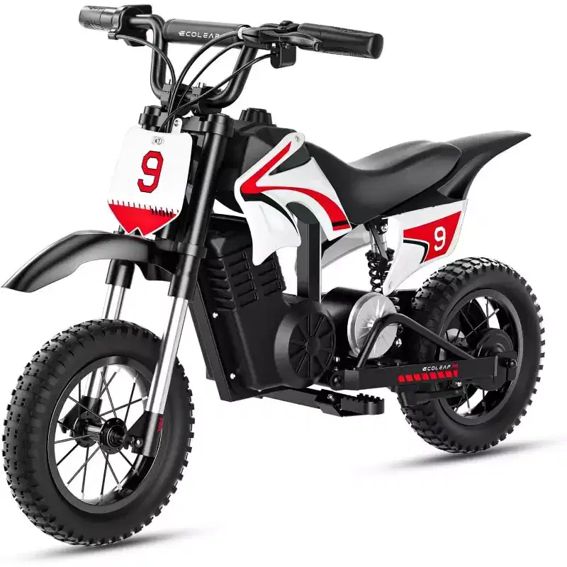 ECOLEAP K1 Kids Electric Dirt Bike 36V  16MPH Fast, 14-Mile Range, 700W Peak Motor, 3-Speed Modes, 12 Off-Road Tires, UL,Ages 3-10