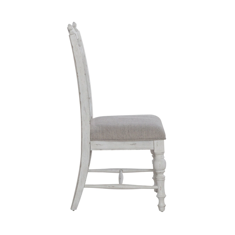 River Place Riverstone White 5 Piece Pedestal Table Set