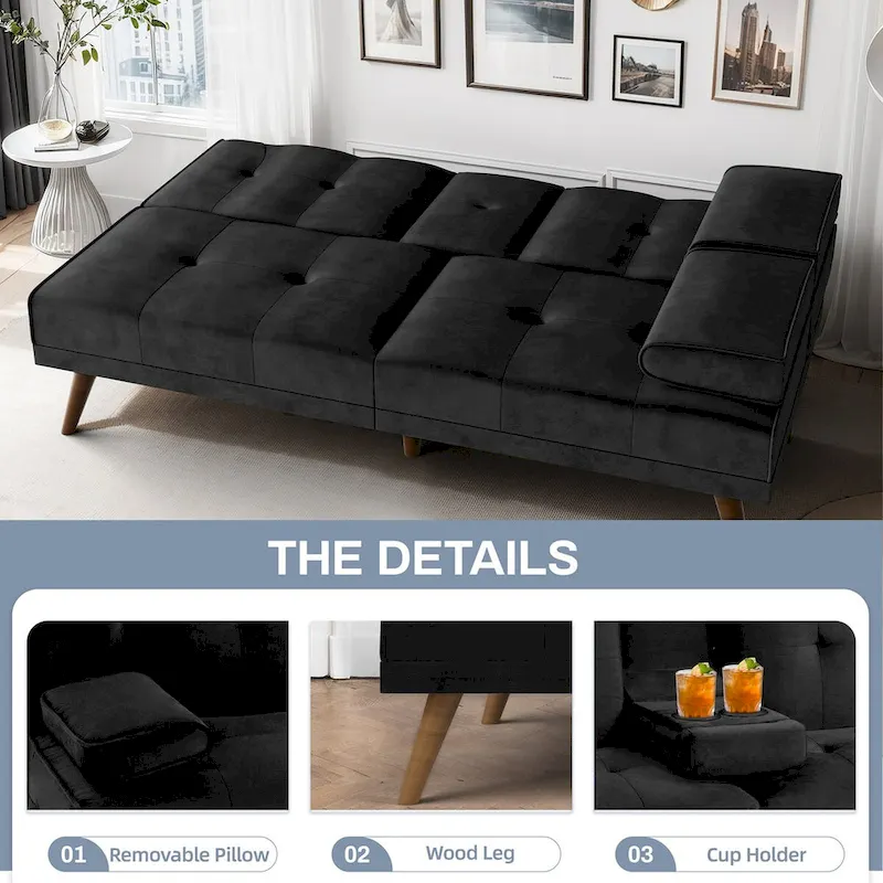 Futzca Futon Couch Sofa Bed, Small Sleeper Sofa Chair Loveseat