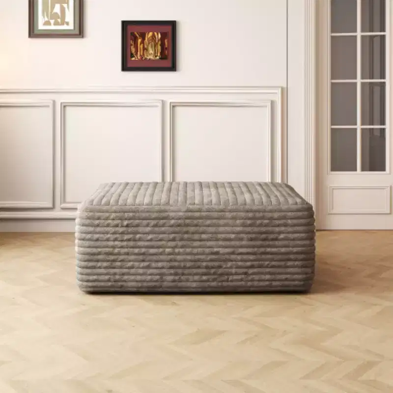 1 piece-37.40Sofa ottoman ,No Assembly Required,Camel(Plush Corduroy Fabric)