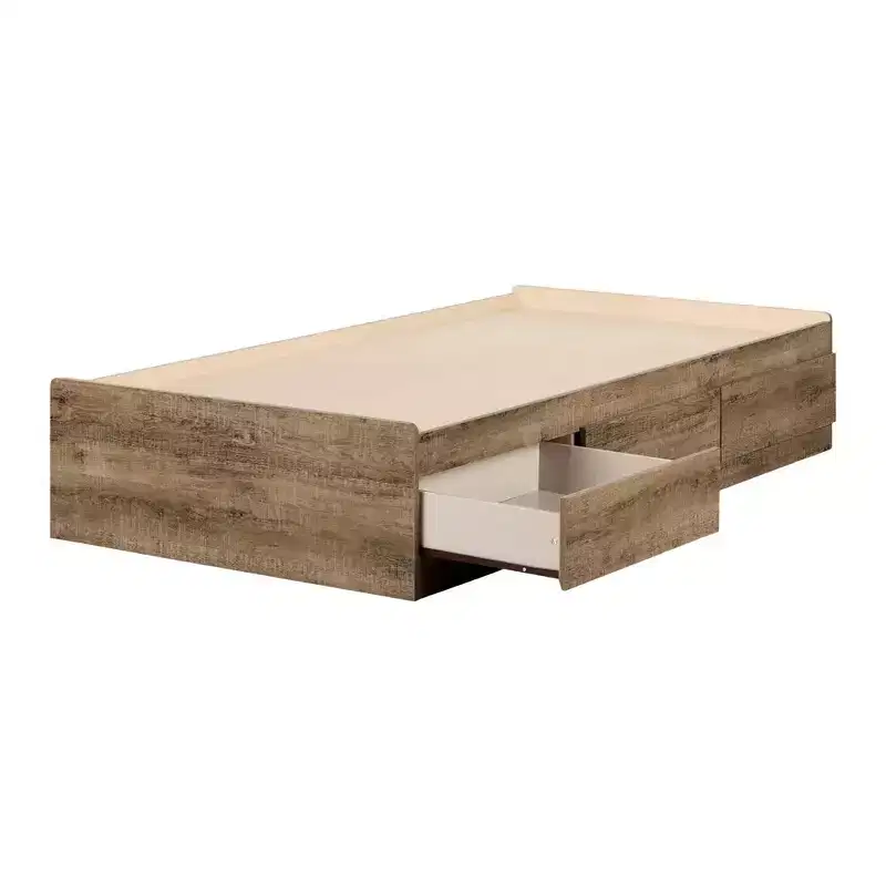 South Shore Reevo 6 Drawer Double Dresser Pure White: Anti-Tip Anchoring, Laminated Finish, Particle Board Frame, 51.25" Width