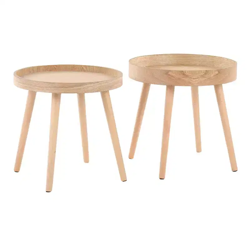 Pebble Side Table Set Natural - LumiSource