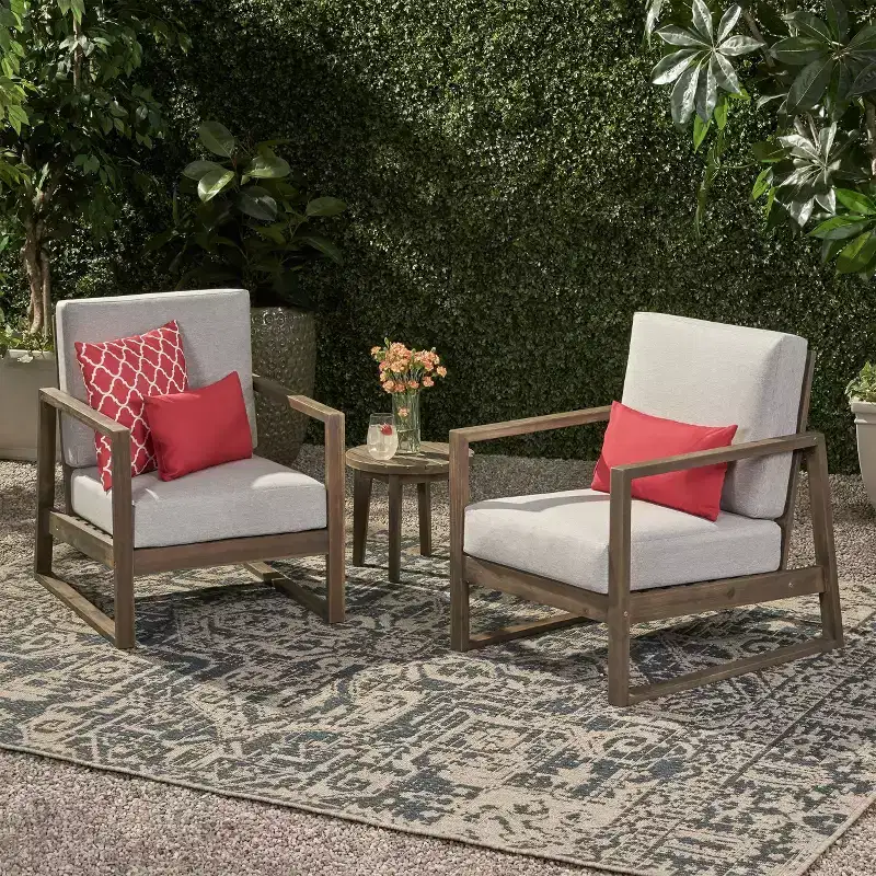 Belgian 2pk Acacia Wood Club Chair - Christopher Knight Home