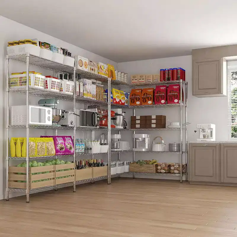 5-Tier Steel Height -Adjustable Storage Rack Heavy Duty Shelving Unit