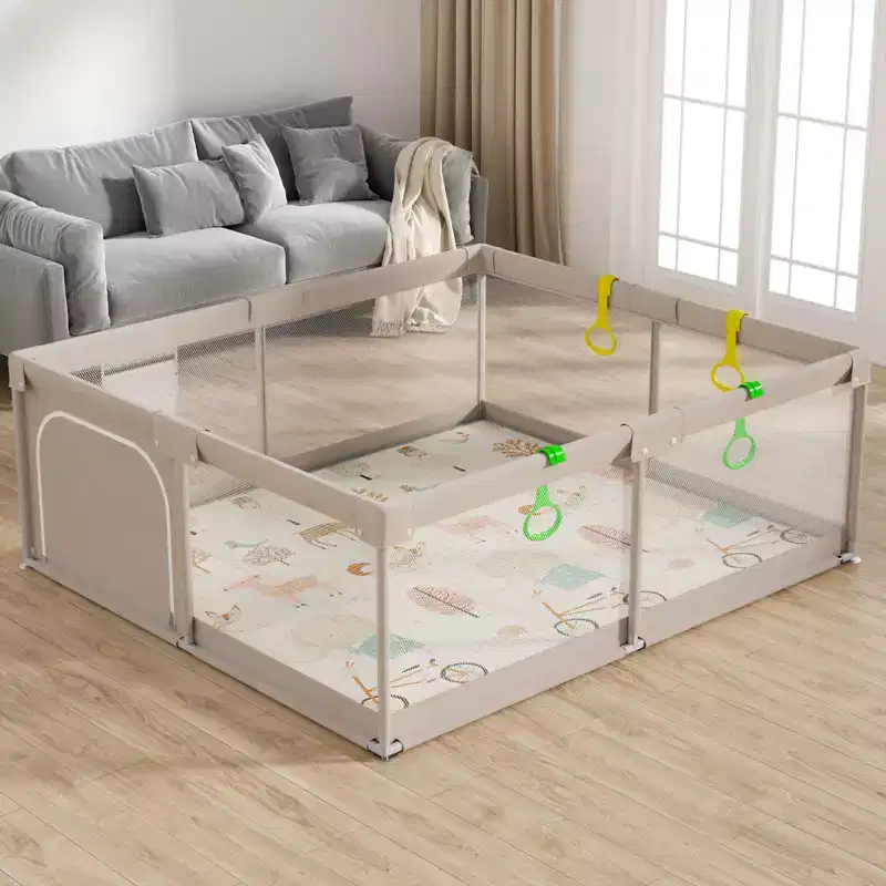 Baby Playpen with Mat 59 x 71 Inch, Indoor & Outdoor Activity Center, Safety Baby Fence for Babies and Toddlers