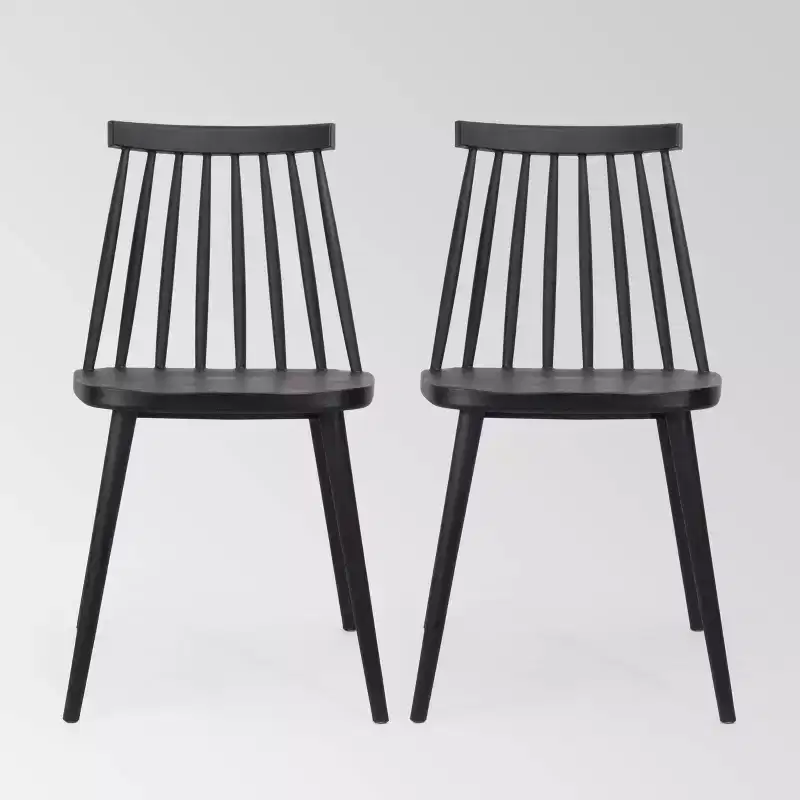 Set of 2 Dunsmuir Farmhouse Spindle-Back Dining Chairs - Christopher Knight Home