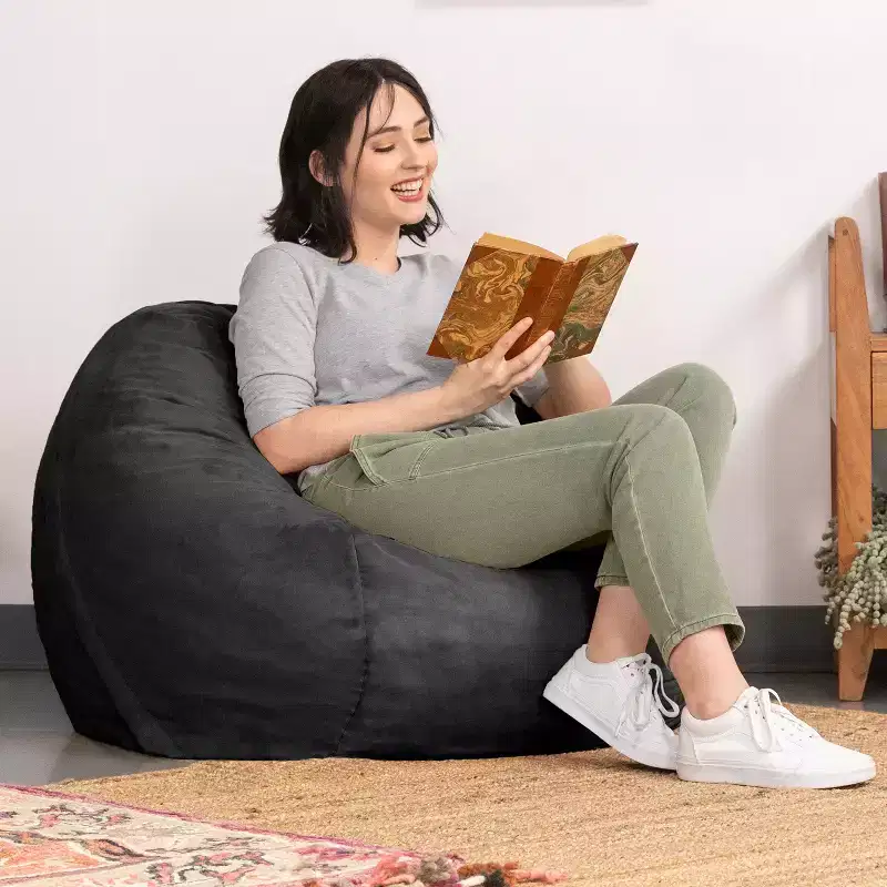 3-Foot Bean Bag Chair with Removable Microsuede Cover, Kids