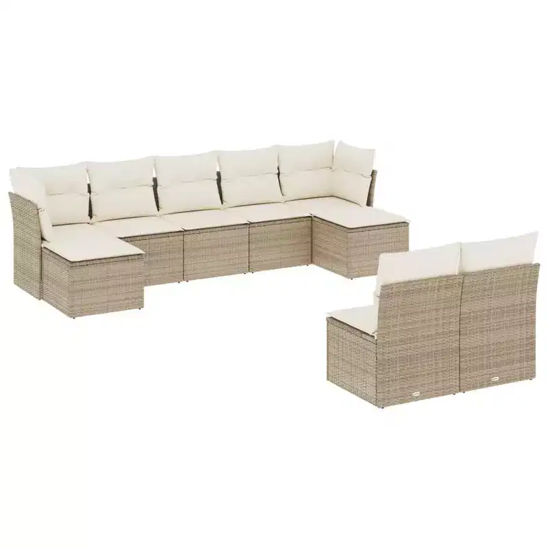 vidaXL Garden Sofa Set with Cushions - Modern Outdoor Comfort