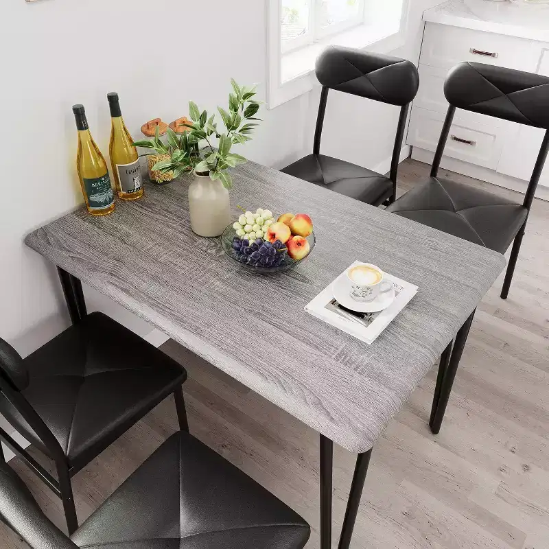 4-Piece Dining Set for Small Spaces, Kitchen Table with 4 Padded Chairs, Compact Dining Room Furniture for Apartments & Cozy Homes