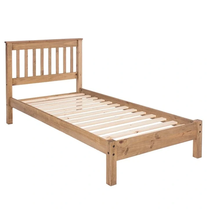 Wood Slatted Twin Size Bed