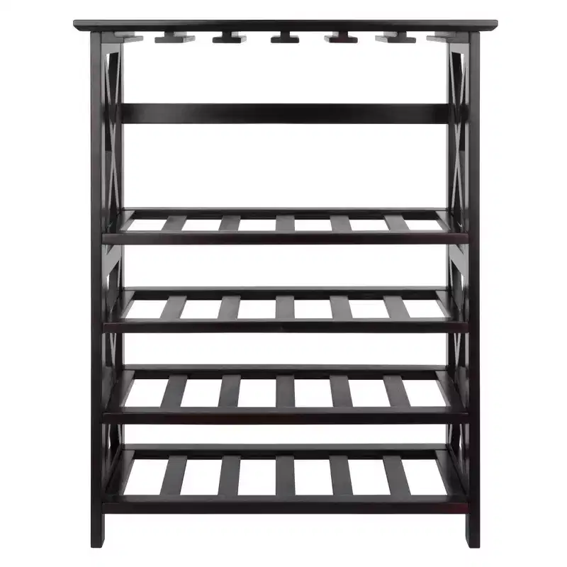 Rio 24 Bottles Wine Rack Wood/Espresso - Winsome