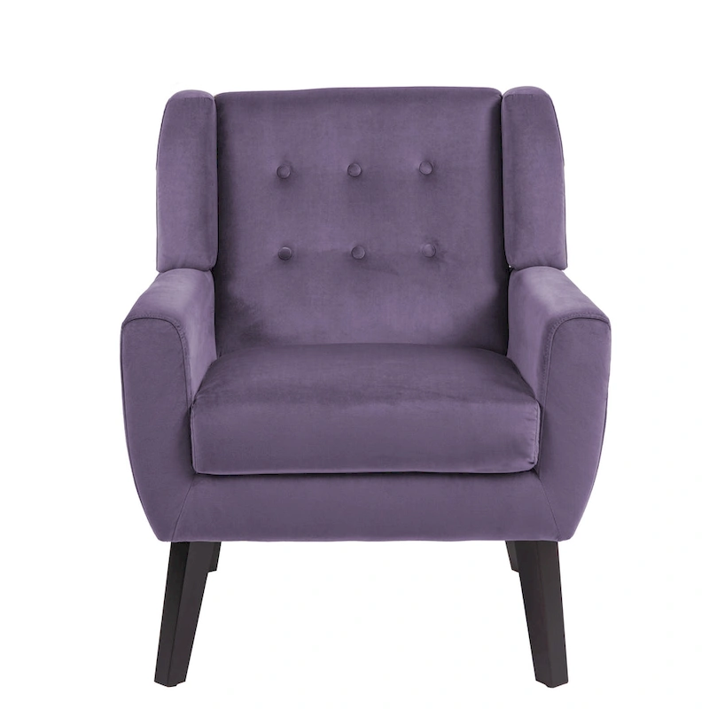Modern Accent Chair Velvet Armchair - 28.9W x 35.1H x 29.5D