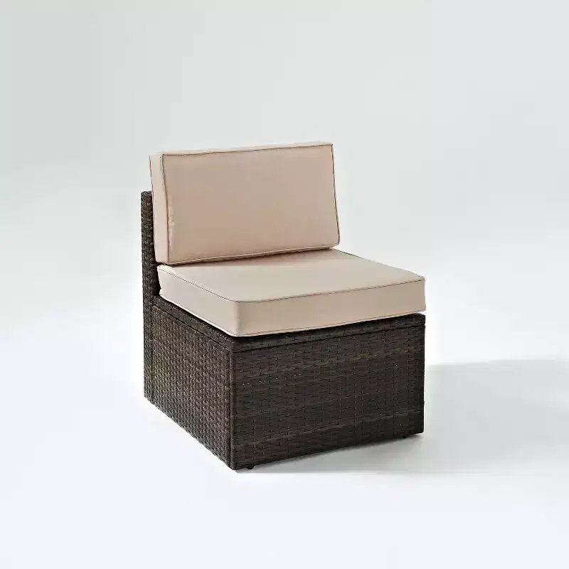 Palm Harbor Outdoor Steel Center Chair Sand/Brown - Crosley