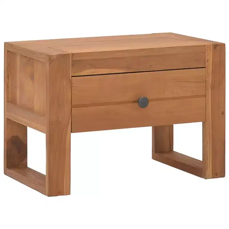 Bedside Cabinet 19.7x11.8x13.8 Solid Teak Wood