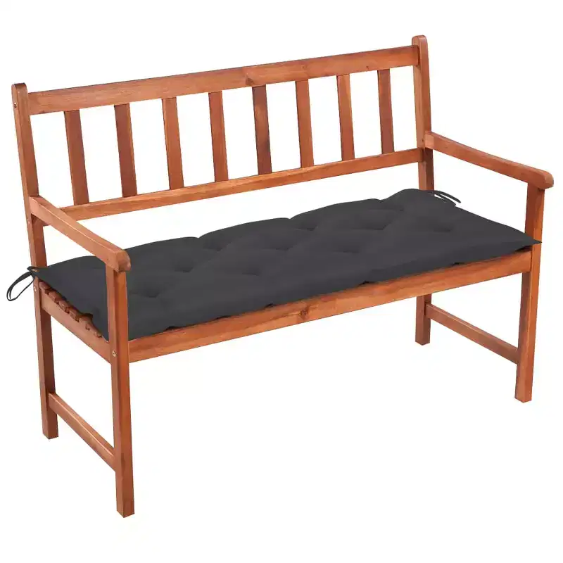 Garden Bench Light brown, Anthracite cushion
