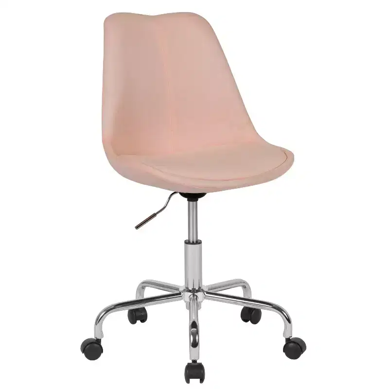 Flash Furniture Aurora Series Mid-Back Fabric Task Office Chair with Pneumatic Lift and Chrome Base