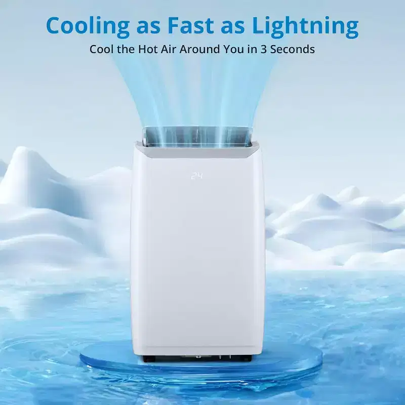 Portable Conditioners 12000 BTU, 3-in-1 Portable Cooler with Sleep, Auto Swing, Dehumidifier & Fan Modes, Display Conditioners,up to 550sq. Ft