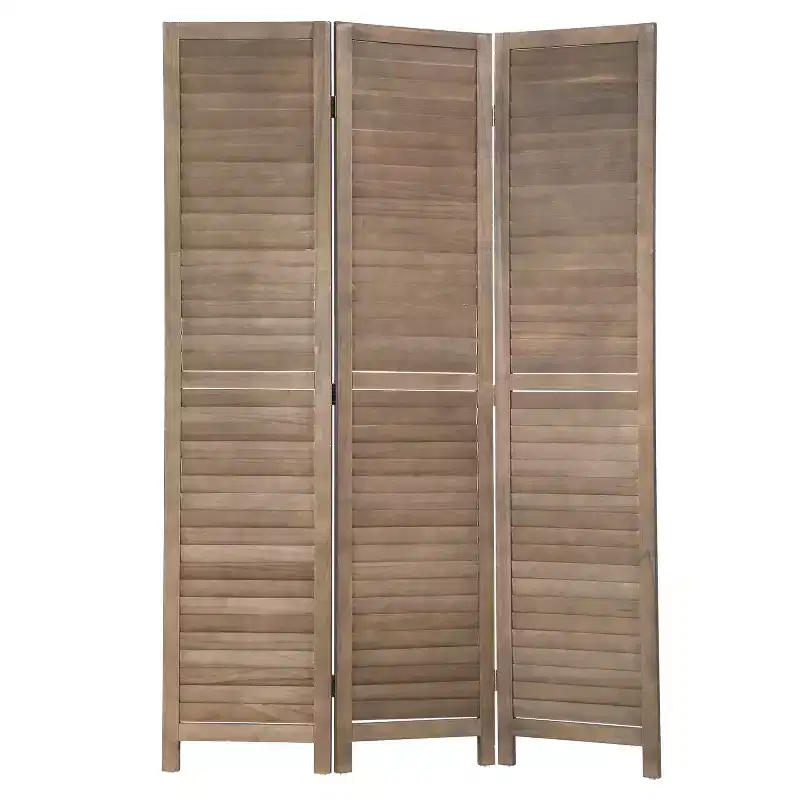 3/4/6 Panel Folding Wood Room Divider 5.75 Ft Tall Privacy Wall Divider, White
