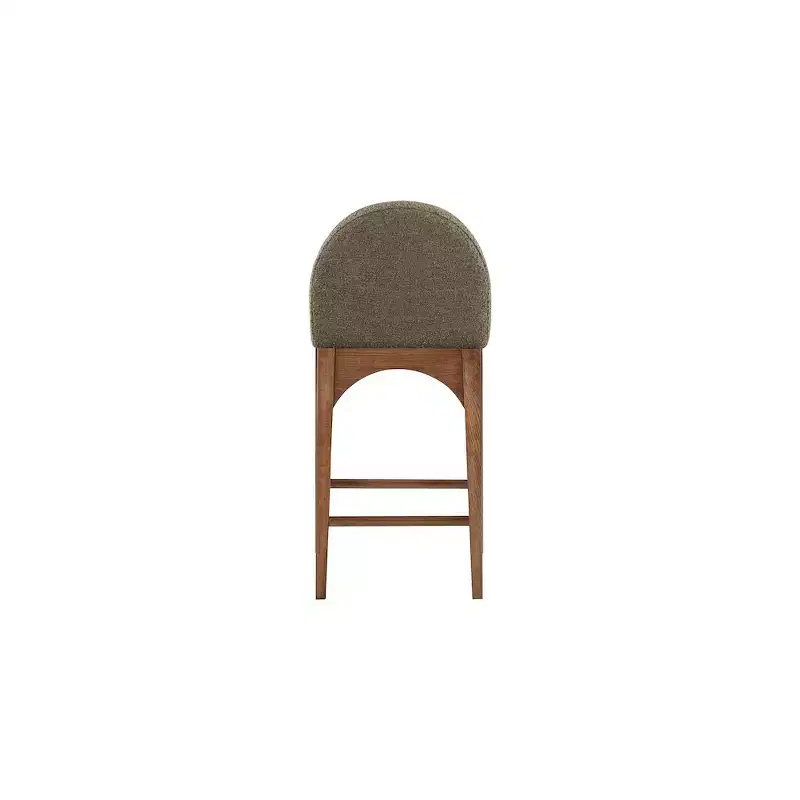 Boucle Fabric Counter Stool with Ash Wood Frame – Seat 18