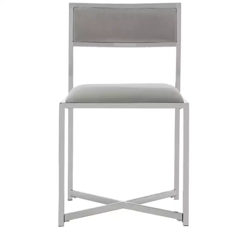 Menken Chrome Side Chair (Set of 2) - FOX6301 - Safavieh Couture