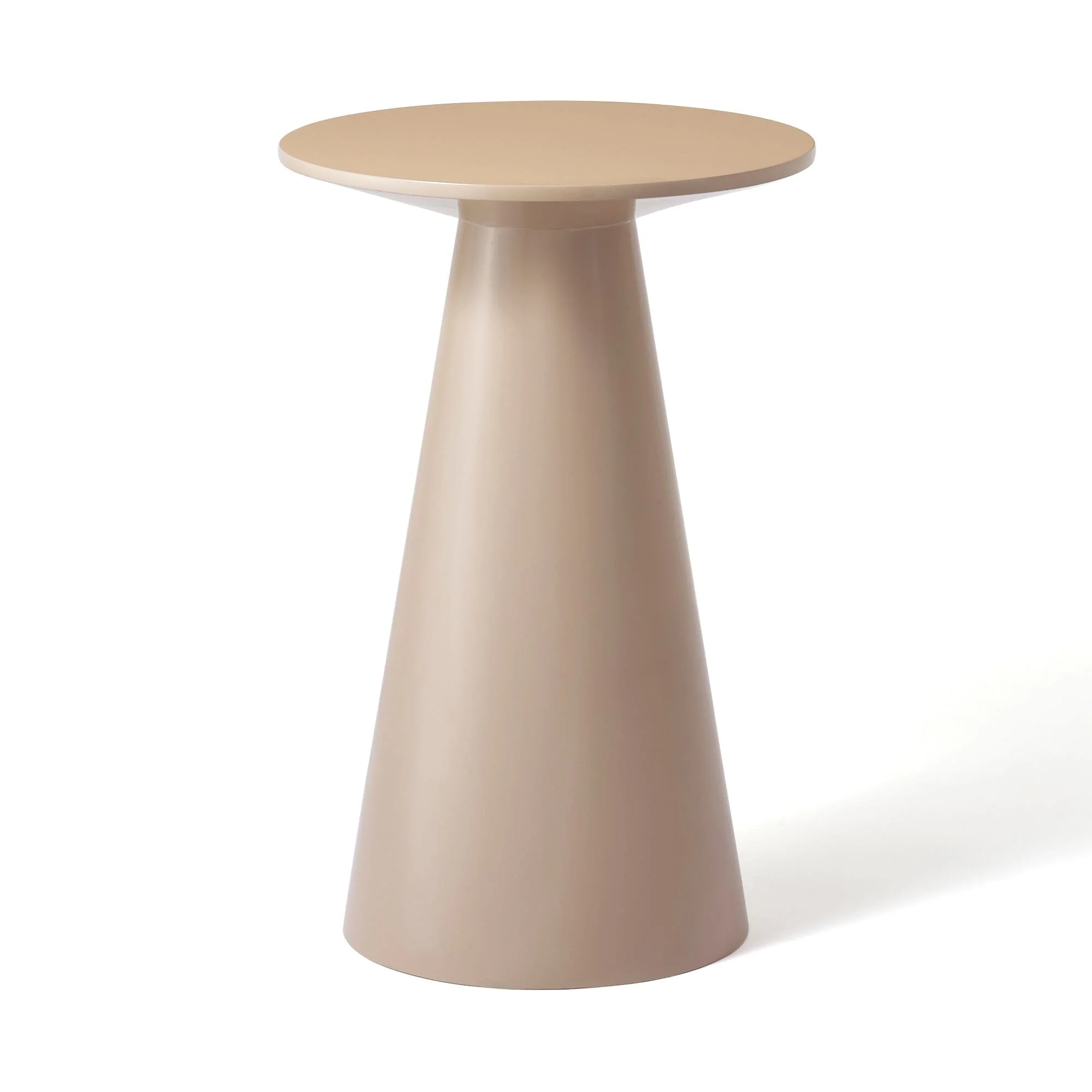 Beige Layered Square Side Table