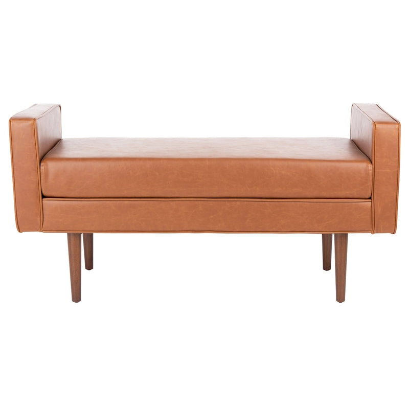 Mid-Century Modern 25-inch Bench - 49 W x 18 L x 25 H - 49Wx18Dx25H