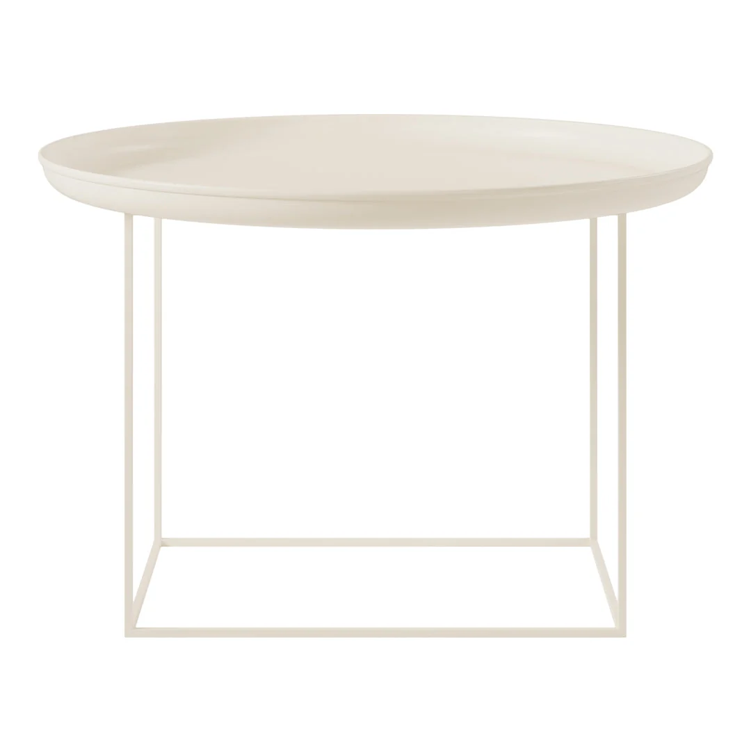 Industrial Spun Metal Coffee Table with Rotating 3-Height Adjustable Frame for Living Room