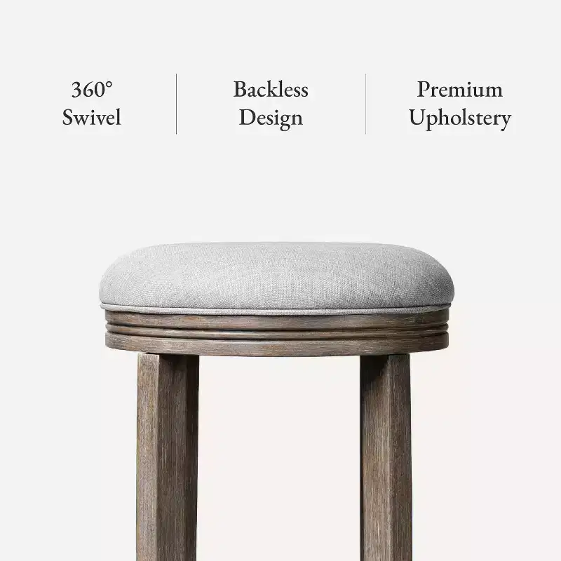 Maven Lane Eva Kitchen Bar Stool with Fabric Upholstery 31