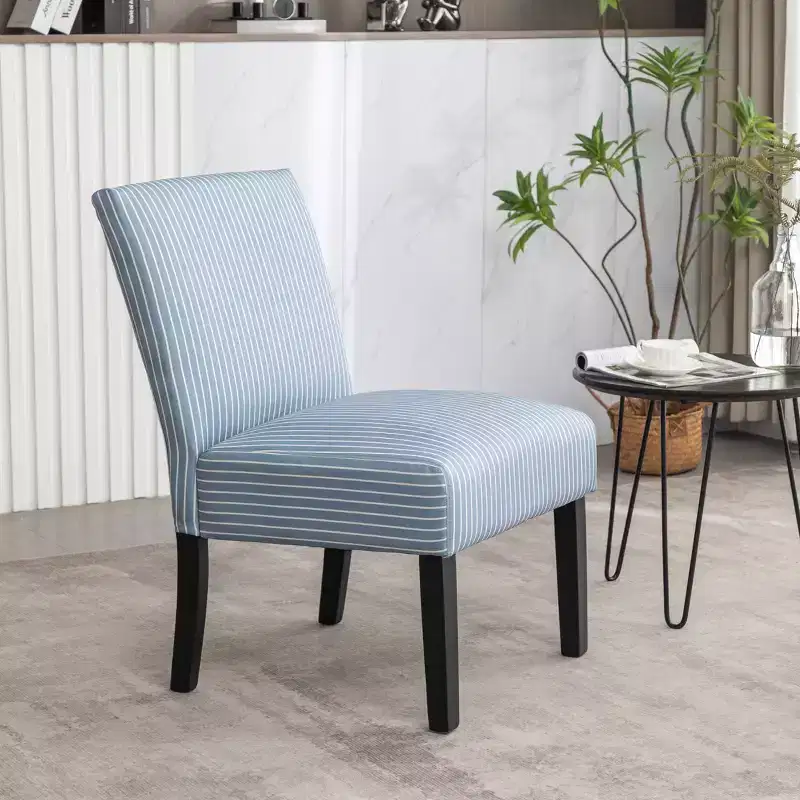 Upholstered Accent Chair, Blue