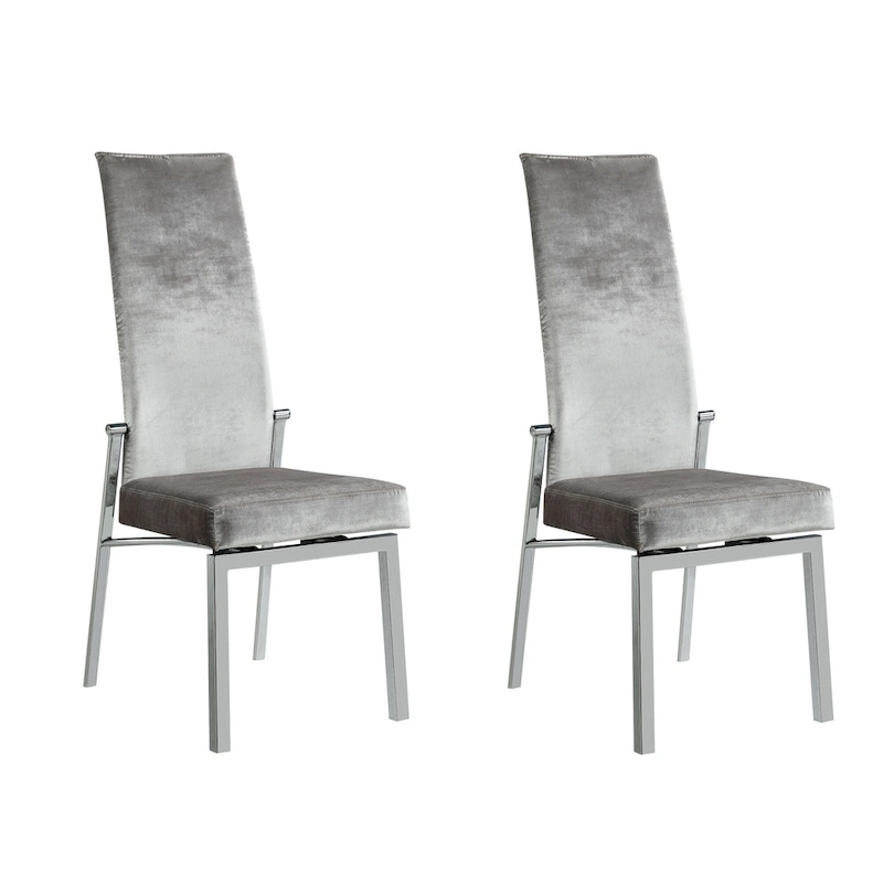 Somette Domino 5-Piece Dining Set with Gray Motion-back Chairs