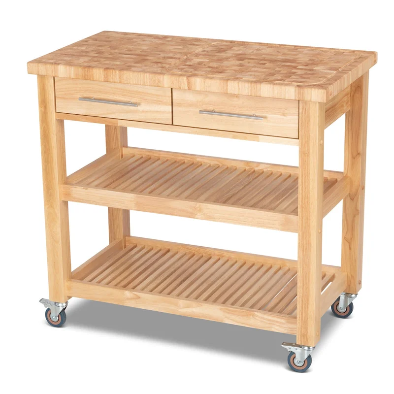 Chris & Chris Pro Chef Work Station Natural All Wood