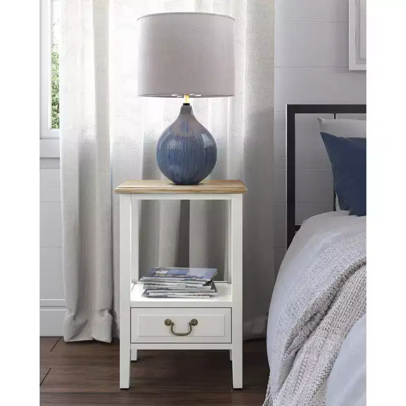 Harris End Table White - ClickDecor