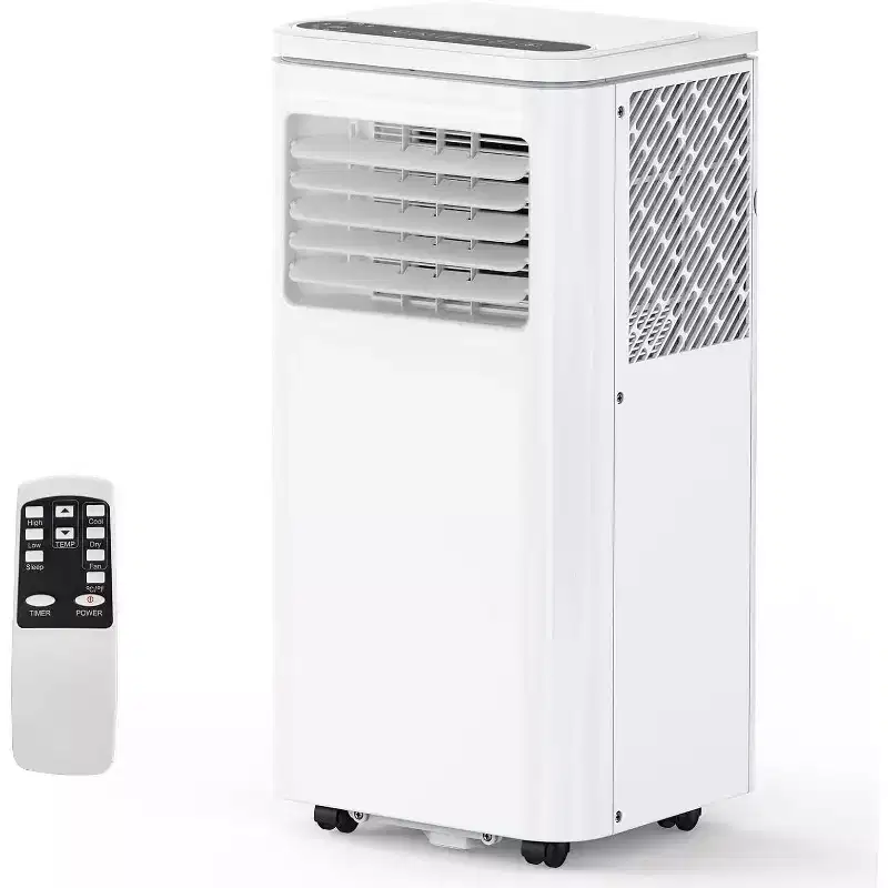 8,000 BTUs Portable Air Conditioner with Cooling, Dehumidifier, Fan 3-In-1, LED Display, 24-HTimer, DOE SACC 5000BTU High Efficiency Cooling