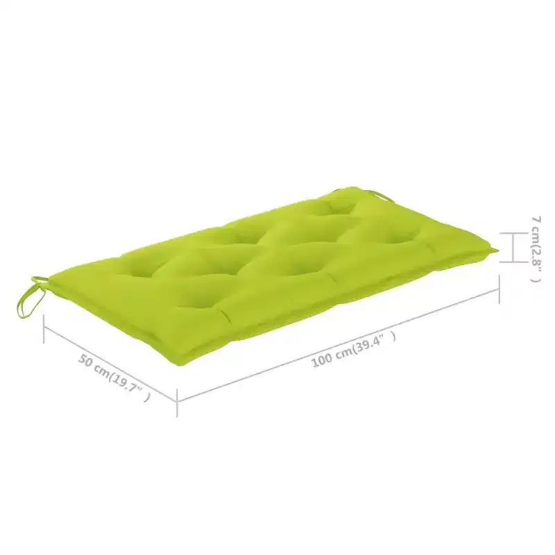 vidaXL Garden Bench Light blue (cushion), Natural teak (wood)