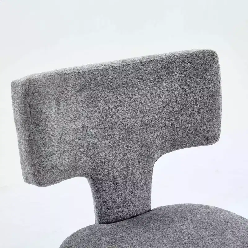 sumyeg Set of 2 Mid-Century Counter Stools with Curved Back and Upholstered Seat