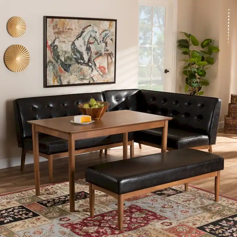 Carson Carrington Isaksbo Mid-century Modern 4-piece Dining Nook Set