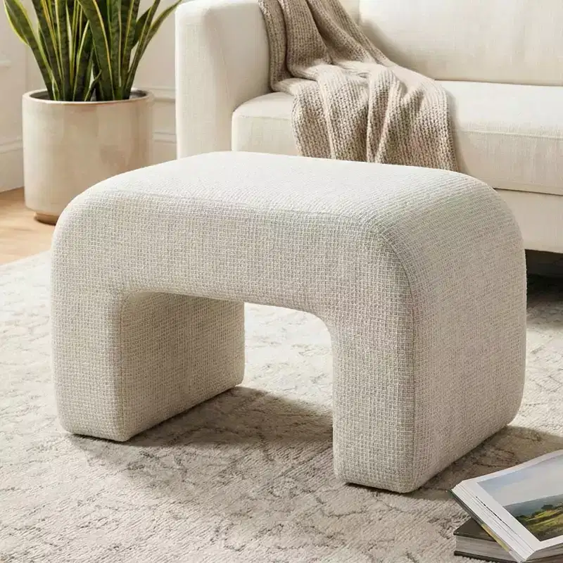 29 Modern Upholstered Bench, Soft Padded Accent Seat for Small Spaces, Footrest or Vanity Stool, Modern Seating for Living Room-Panipeachy