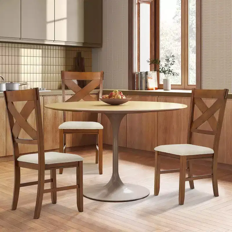 Upholstered Solid Wood Side Chairs