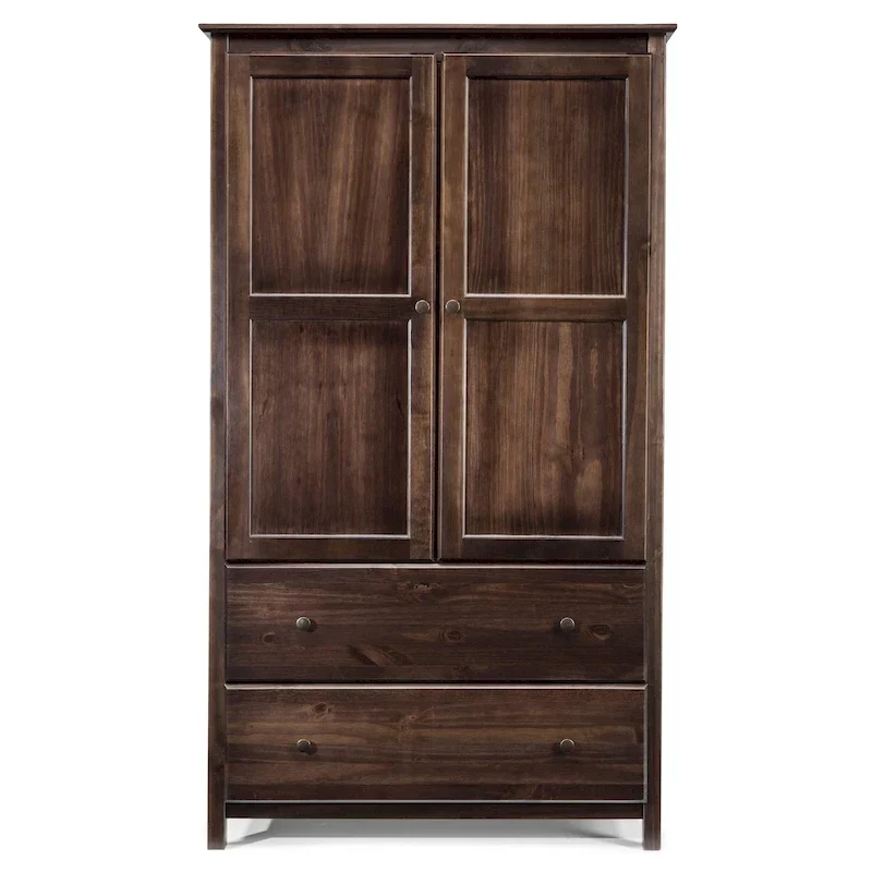 2-Door Solid Wood Armoire - 41x72x22