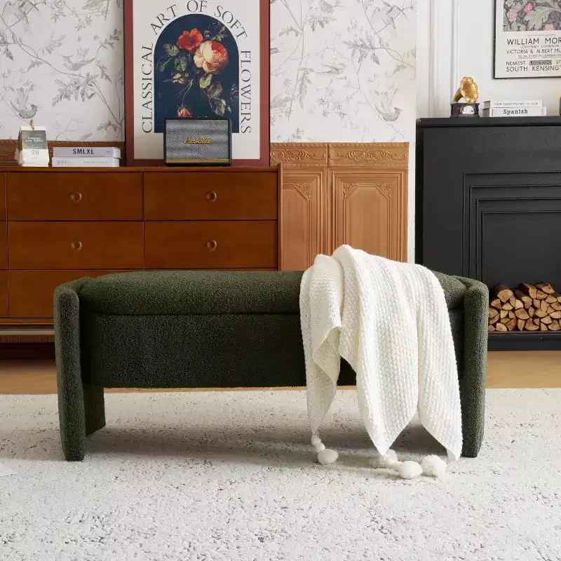 Christopher Knight Home Jacob Modern Boulce Upholstered Storage Ottoman